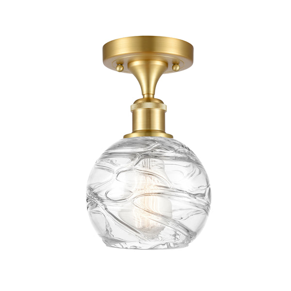 Innovations Lighting Deco Swirl 1 Light 6" Semi-Flush Mount 516-1C-SG-G1213-6