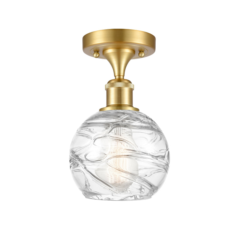 Innovations Lighting Deco Swirl 1 Light 6" Semi-Flush Mount 516-1C-SG-G1213-6