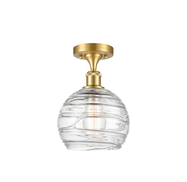 Innovations Lighting Deco Swirl 1 Light 8" Semi-Flush Mount 516-1C-SG-G1213-8-LED