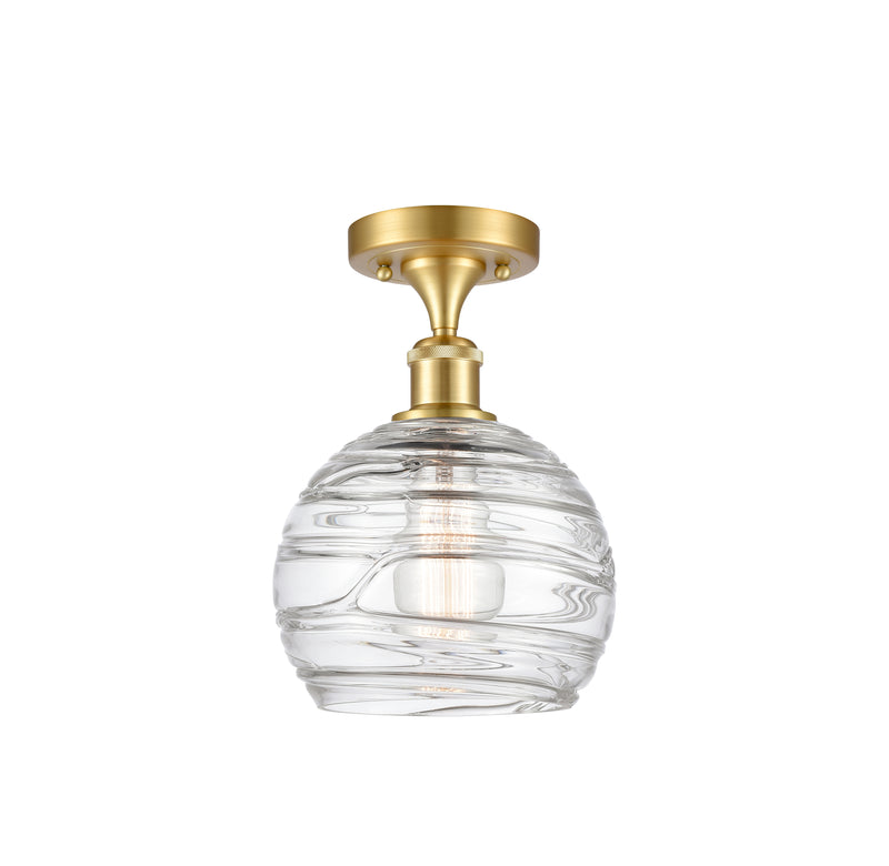 Innovations Lighting Deco Swirl 1 Light 8" Semi-Flush Mount 516-1C-SG-G1213-8-LED