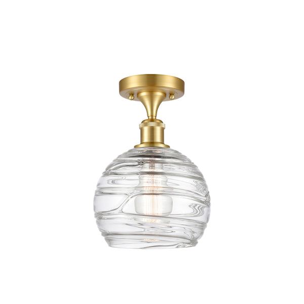 Innovations Lighting Deco Swirl 1 Light 8" Semi-Flush Mount 516-1C-SG-G1213-8
