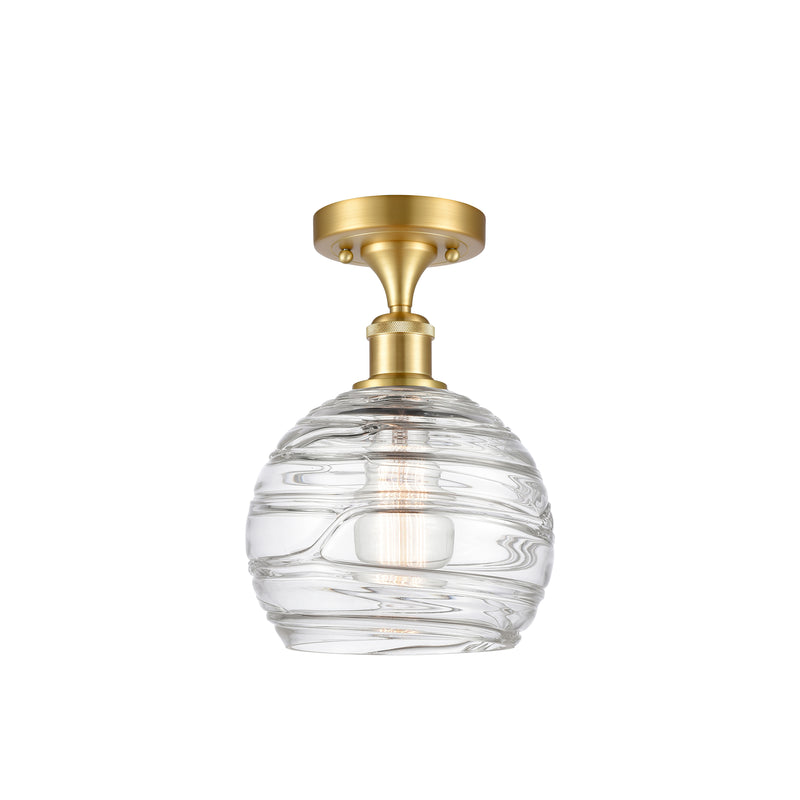 Innovations Lighting Deco Swirl 1 Light 8" Semi-Flush Mount 516-1C-SG-G1213-8