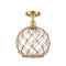 Innovations Lighting Large Farmhouse Rope 1 Light Semi-Flush Mount Part Of The Ballston Collection 516-1C-SG-G122-10RB