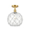 Innovations Lighting Large Farmhouse Rope 1 Light Semi-Flush Mount Part Of The Ballston Collection 516-1C-SG-G122-10RW