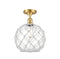 Innovations Lighting Large Farmhouse Rope 1 Light Semi-Flush Mount Part Of The Ballston Collection 516-1C-SG-G122-10RW-LED