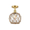 Innovations Lighting Farmhouse Rope 1 Light Semi-Flush Mount Part Of The Ballston Collection 516-1C-SG-G122-8RB