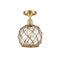Innovations Lighting Farmhouse Rope 1 Light Semi-Flush Mount Part Of The Ballston Collection 516-1C-SG-G122-8RB-LED
