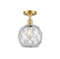 Innovations Lighting Farmhouse Rope 1 Light Semi-Flush Mount Part Of The Ballston Collection 516-1C-SG-G122-8RW-LED