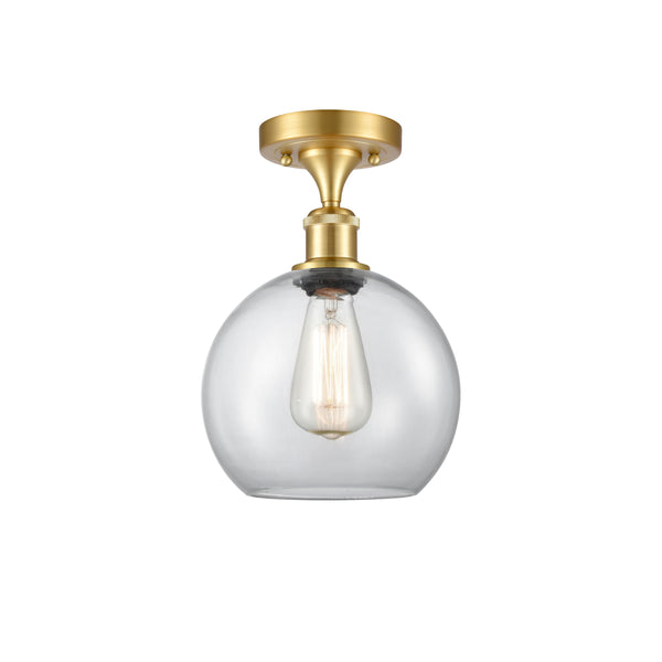 Innovations Lighting Athens 1 Light 8" Semi-Flush Mount 516-1C-SG-G122-8