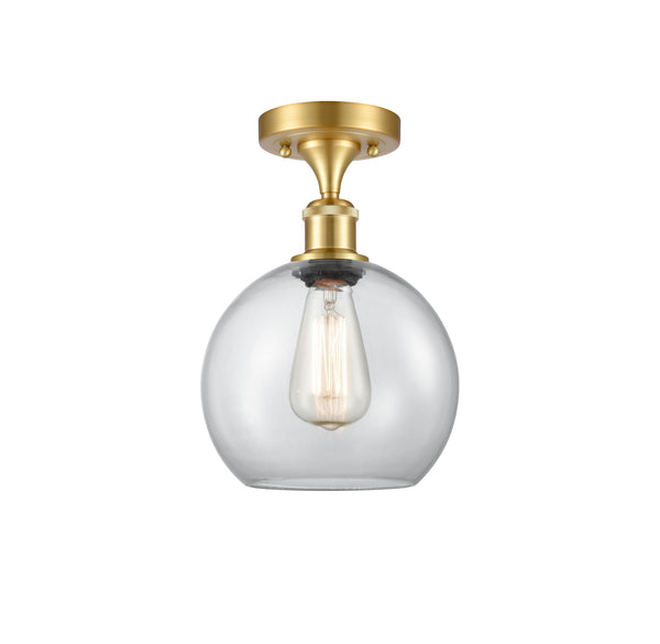 Innovations Lighting Athens 1 Light 8" Semi-Flush Mount 516-1C-SG-G122-8-LED
