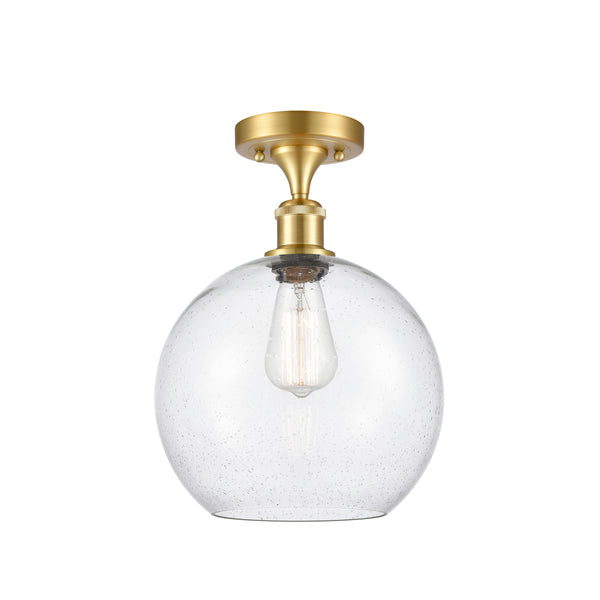 Innovations Lighting Athens 1 Light 10" Semi-Flush Mount 516-1C-SG-G124-10