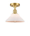 Innovations Lighting Orwell 1 Light Semi-Flush Mount Part Of The Ballston Collection 516-1C-SG-G131-LED