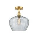 Innovations Lighting Large Fenton 1 Light Semi-Flush Mount Part Of The Ballston Collection 516-1C-SG-G92-L-LED