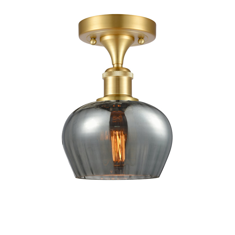 Innovations Lighting Fenton 1 Light Semi-Flush Mount Part Of The Ballston Collection 516-1C-SG-G93