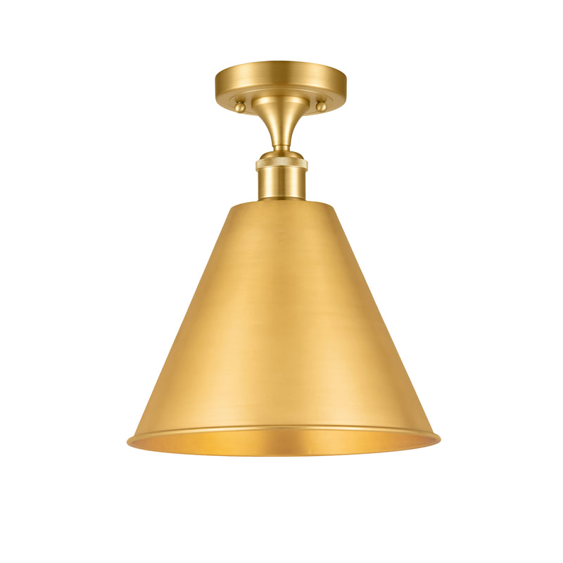 Innovations Lighting Ballston Cone 1 Light" Semi-Flush Mount 516-1C-SG-MBC-12-SG