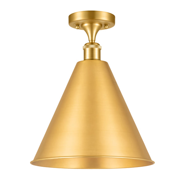 Innovations Lighting Ballston Cone 1 Light" Semi-Flush Mount 516-1C-SG-MBC-16-SG