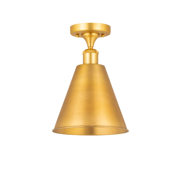 Innovations Lighting Ballston Cone 1 Light" Semi-Flush Mount 516-1C-SG-MBC-8-SG