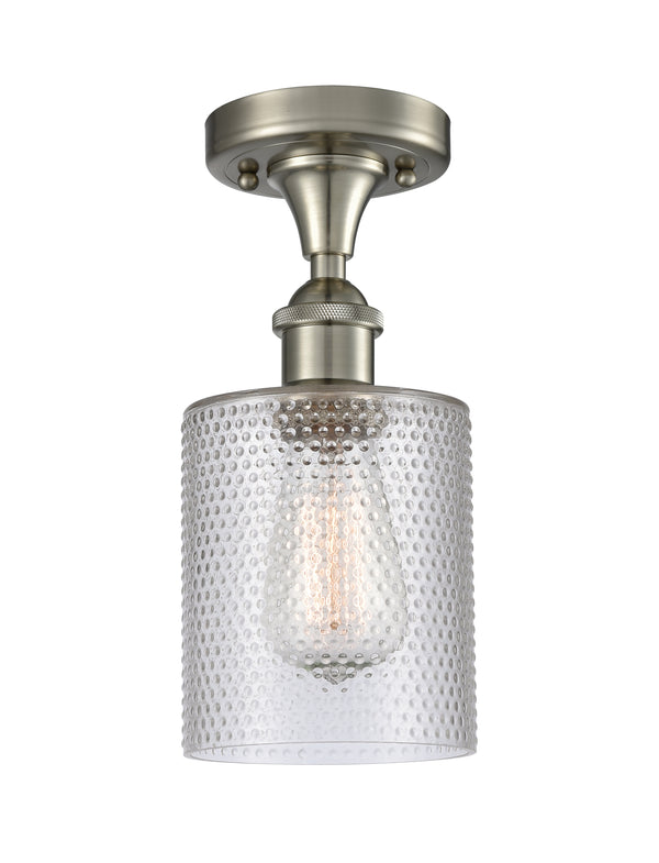 Innovations Lighting Cobbleskill 1 Light Semi-Flush Mount Part Of The Ballston Collection 516-1C-SN-G112-LED
