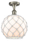 Innovations Lighting Large Farmhouse Rope 1 Light Semi-Flush Mount Part Of The Ballston Collection 516-1C-SN-G121-10RW-LED