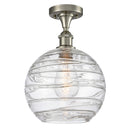 Innovations Lighting Deco Swirl 1 Light 10" Semi-Flush Mount 516-1C-SN-G1213-10