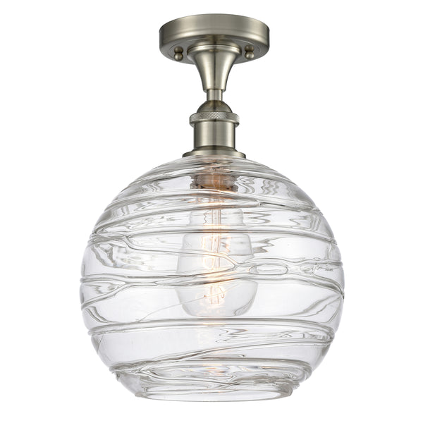 Innovations Lighting Deco Swirl 1 Light 10" Semi-Flush Mount 516-1C-SN-G1213-10