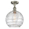 Innovations Lighting Deco Swirl 1 Light 10" Semi-Flush Mount 516-1C-SN-G1213-10