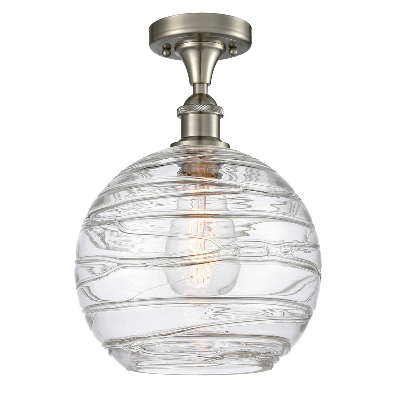 Innovations Lighting Deco Swirl 1 Light 10" Semi-Flush Mount 516-1C-SN-G1213-10