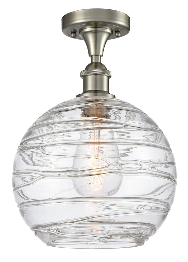 Innovations Lighting Deco Swirl 1 Light 10" Semi-Flush Mount 516-1C-SN-G1213-10-LED