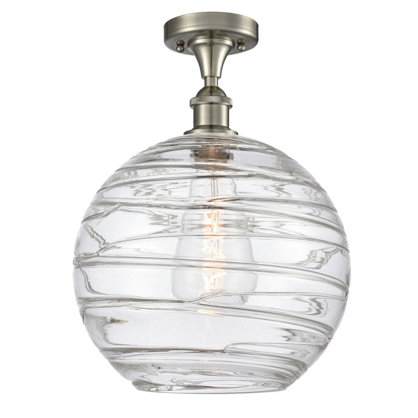 Innovations Lighting Deco Swirl 1 Light 12" Semi-Flush Mount 516-1C-SN-G1213-12
