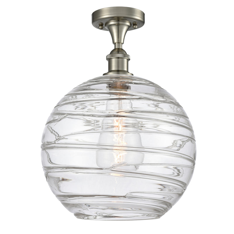 Innovations Lighting Deco Swirl 1 Light 12" Semi-Flush Mount 516-1C-SN-G1213-12