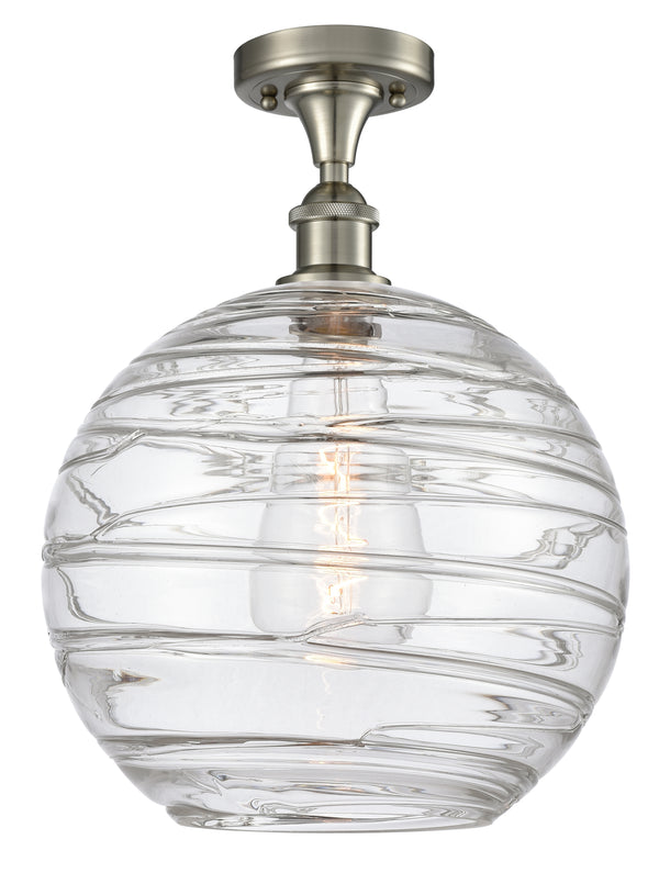 Innovations Lighting Deco Swirl 1 Light 12" Semi-Flush Mount 516-1C-SN-G1213-12-LED