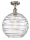 Innovations Lighting Deco Swirl 1 Light 12" Semi-Flush Mount 516-1C-SN-G1213-12-LED