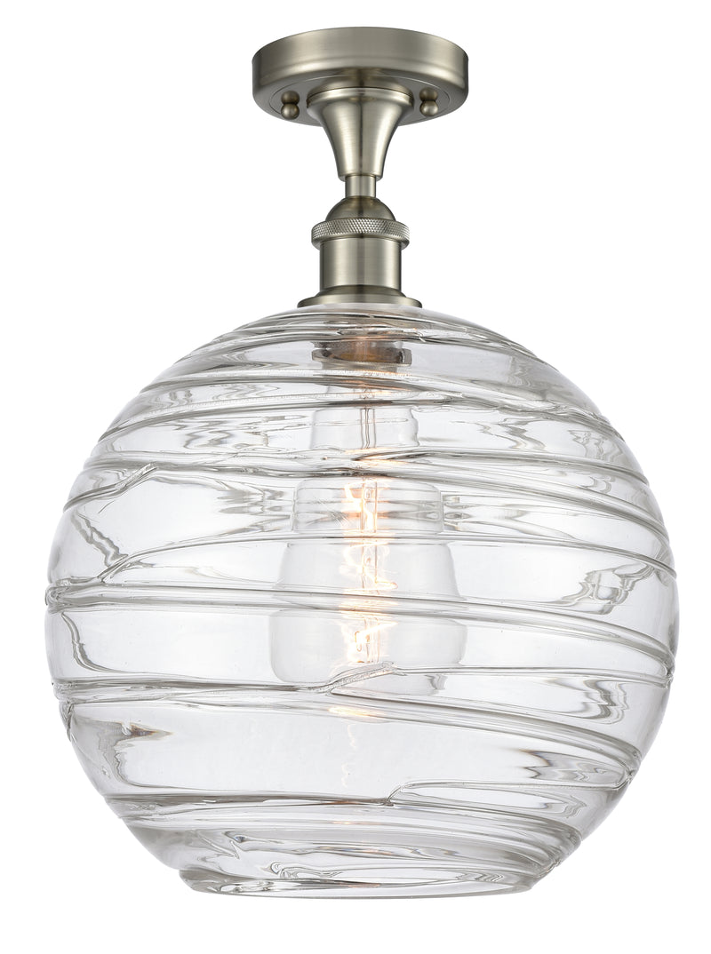 Innovations Lighting Deco Swirl 1 Light 12" Semi-Flush Mount 516-1C-SN-G1213-12-LED