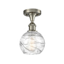 Innovations Lighting Deco Swirl 1 Light 6" Semi-Flush Mount 516-1C-SN-G1213-6