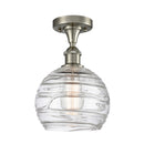 Innovations Lighting Deco Swirl 1 Light 8" Semi-Flush Mount 516-1C-SN-G1213-8
