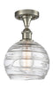 Innovations Lighting Deco Swirl 1 Light 8" Semi-Flush Mount 516-1C-SN-G1213-8-LED