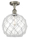 Innovations Lighting Large Farmhouse Rope 1 Light Semi-Flush Mount Part Of The Ballston Collection 516-1C-SN-G122-10RW-LED