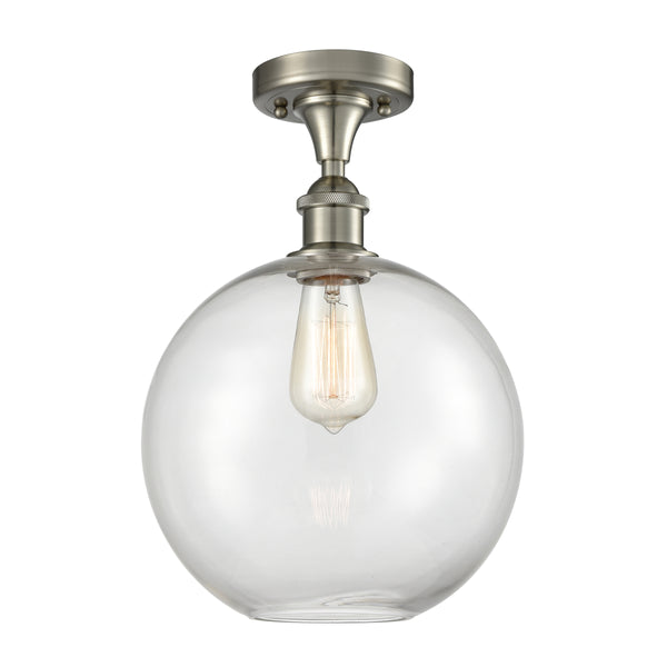 Innovations Lighting Athens 1 Light 10" Semi-Flush Mount 516-1C-SN-G122-10