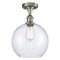 Innovations Lighting Athens 1 Light 10" Semi-Flush Mount 516-1C-SN-G124-10