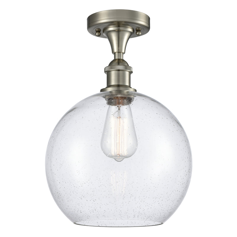 Innovations Lighting Athens 1 Light 10" Semi-Flush Mount 516-1C-SN-G124-10