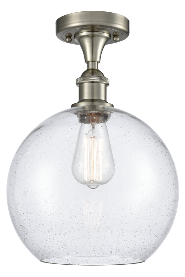 Innovations Lighting Athens 1 Light 10" Semi-Flush Mount 516-1C-SN-G124-10-LED