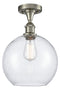 Innovations Lighting Athens 1 Light 10" Semi-Flush Mount 516-1C-SN-G124-10-LED