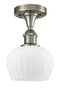Innovations Lighting Fenton 1 Light Semi-Flush Mount Part Of The Ballston Collection 516-1C-SN-G91-LED