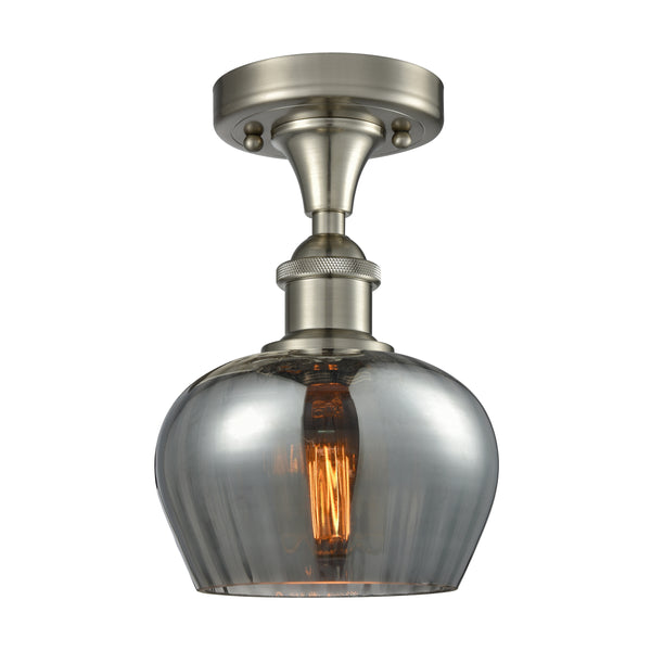 Innovations Lighting Fenton 1 Light Semi-Flush Mount Part Of The Ballston Collection 516-1C-SN-G93