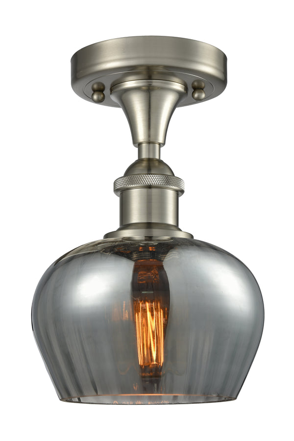 Innovations Lighting Fenton 1 Light Semi-Flush Mount Part Of The Ballston Collection 516-1C-SN-G93-LED