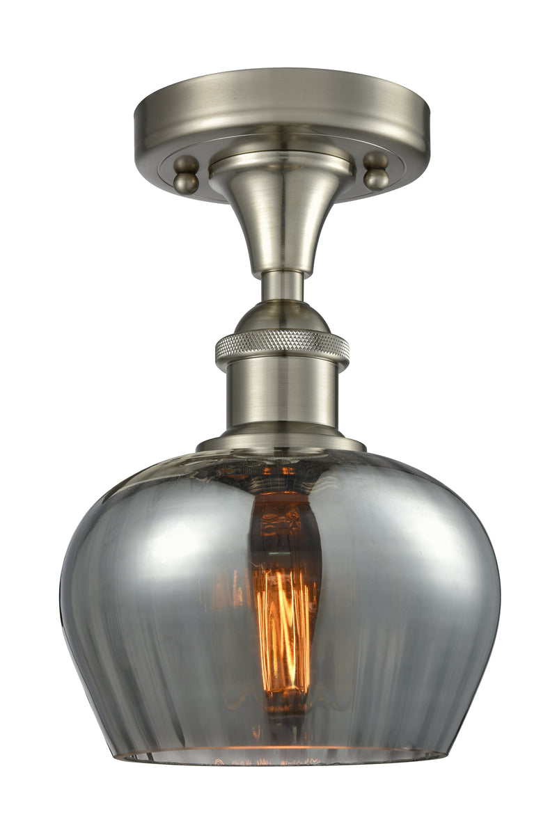 Innovations Lighting Fenton 1 Light Semi-Flush Mount Part Of The Ballston Collection 516-1C-SN-G93-LED