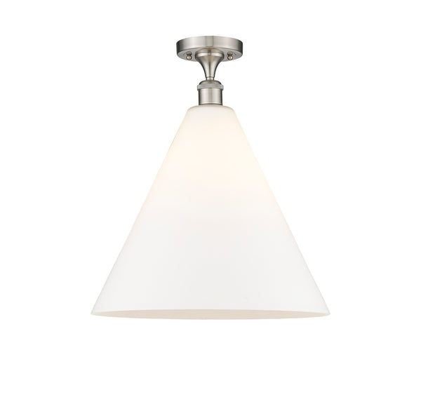 Innovations Lighting Ballston Cone 1 Light 16" Semi-Flush Mount 516-1C-SN-GBC-161-LED