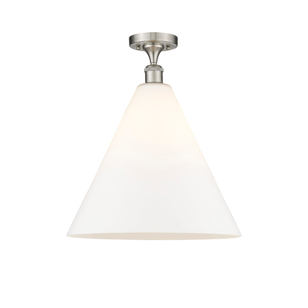 Innovations Lighting Ballston Cone 1 Light 16" Semi-Flush Mount 516-1C-SN-GBC-161