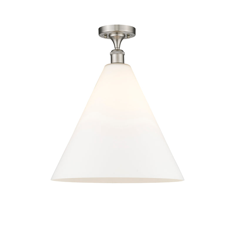 Innovations Lighting Ballston Cone 1 Light 16" Semi-Flush Mount 516-1C-SN-GBC-161