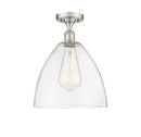 Innovations Lighting Ballston Dome 1 Light 12" Semi-Flush Mount 516-1C-SN-GBD-122-LED